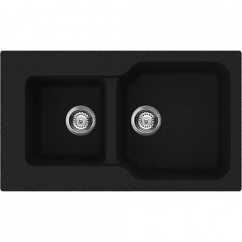 Мойка OMOIKIRI MARU 86-2-BL Tetogranit/черный